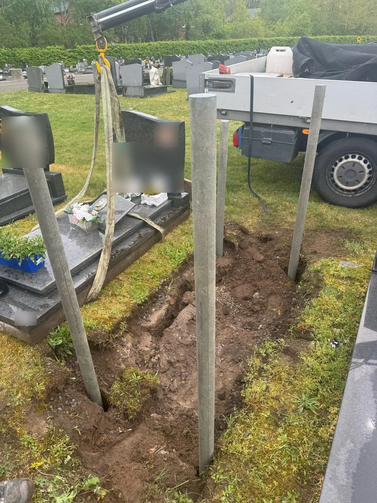 Herstel verzakt tijdens, gedenkmonument door GranietFix